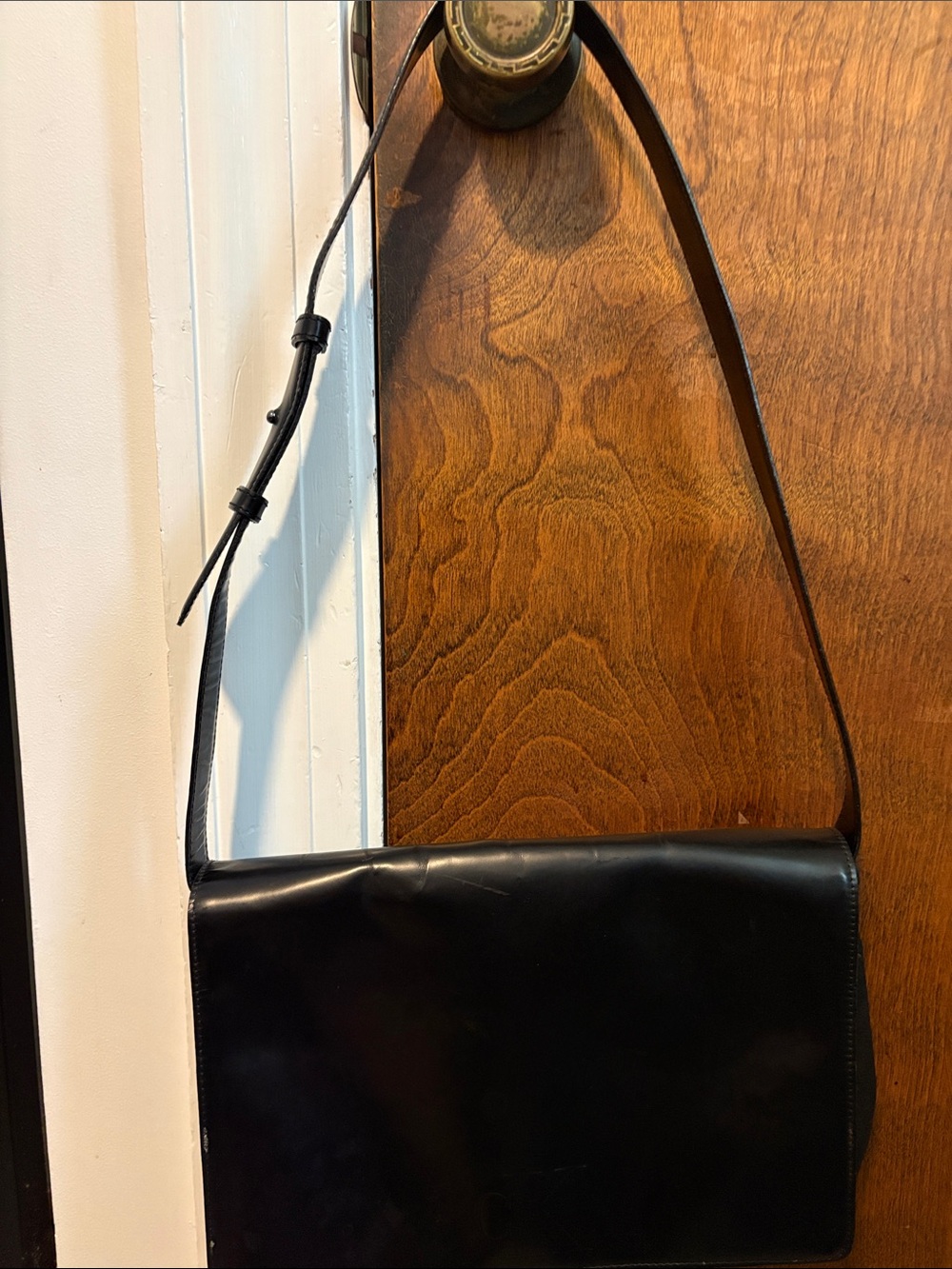 Calvin Klein Black Leather Shoulder Bag